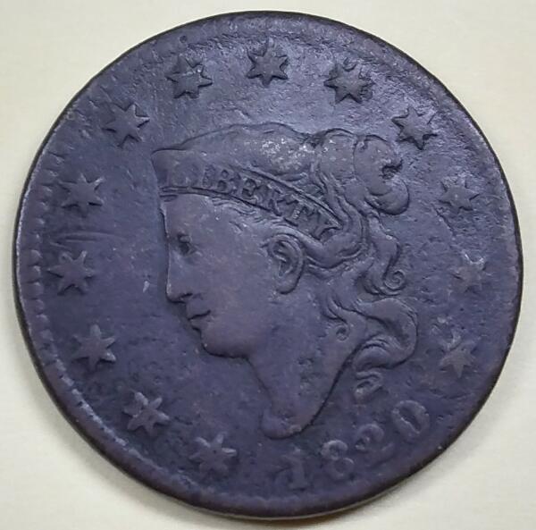 1820-Coronet-Cent---Odd-Date